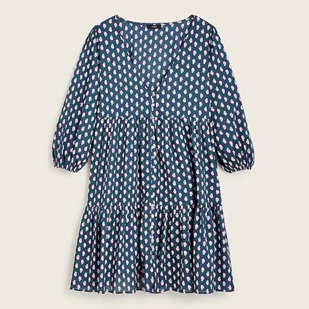NWT JCrew Tiered Cotton Voile Beach Dress